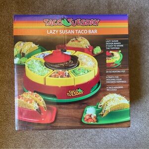 Taco Tuesday Lazy Susan Taco Bar - New In Box